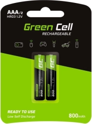 Polnilne baterije green cell aaa hr03 800 mah 2 kos