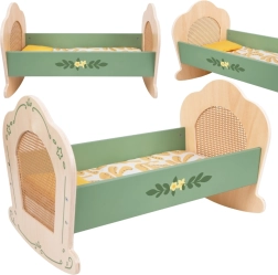 Lesena vintage zibelka za punčke