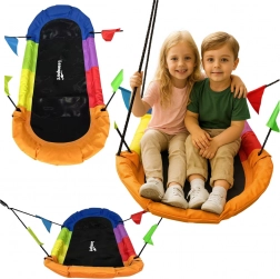 Vrtna gugalnica štorkljino gnezdo pravokotna barvita 167 x 75 cm