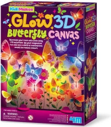 KidzMaker svetleče 3D platno z metulji