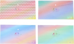 Plastična mapa z gumbom 33 × 23 cm – barvni vzorci