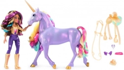 Unicorn Academy svetleči samorog Wildstar s punčko Sofijo