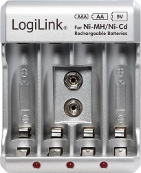 Polnilnik baterij za baterije Ni-MH, Ni-Cd, AA, AAA, 9 V