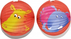 Papirnata lampijonka krogla z živalskim vzorcem 25 cm