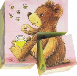 Goki lesene kocke z mladički – 4 kosi