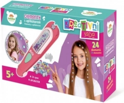 Bleščeči diamantki za lase z aplikatorjem in sponkami