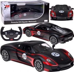 Rastar RC avto PORSCHE 918 Spyder Weissach 1:14 z osvetlitvijo – črna