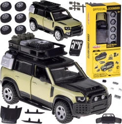 Kovinski tuning model LAND ROVER DEFENDER 110 1:43 s kompletom dodatkov