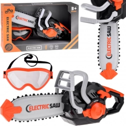 otroška električna verižna žaga z zvokom in gibljivo verigo + zaščitna očala