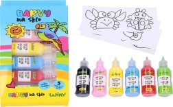 Barve za steklo s konturo in šablonami 5+1