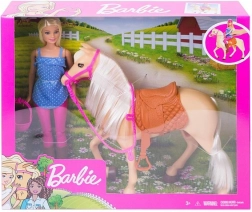 Barbie jahalni set s konjem in čelado