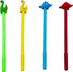 Dino kuglični svinčnik Pokrovček črna mina Mešanica rdeča zelena 0,5 mm