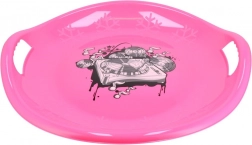 Snežni krožnik Baby Mix 60 cm Snowflake Music rožnat