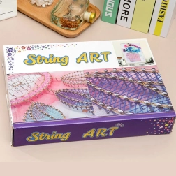 Ustvarjalni komplet string art z LED, okvir 21 × 30 cm – motiv delfin