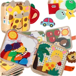 Filcna senzorična manipulativna knjižica žirafa 3D