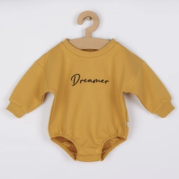 Otroško baggy bodi iz trenirke Koala Dreamer, gorčično