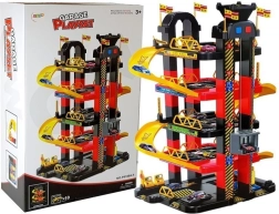 Petnadstropne parkirne garaže z baterijskim dvigalom in 10 avtomobilčki, z lučmi