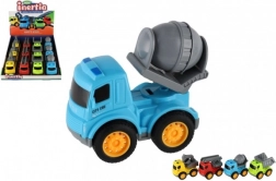 Set štirih gradbenih avtomobilčkov na vztrajnik 9 cm – 4 vrste