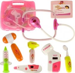 Zdravniški komplet v kovčku z učinki rožnata