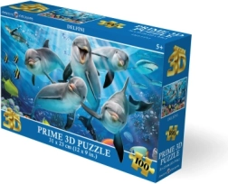 3D puzzle delfini 100 koščkov (31 × 23 cm)