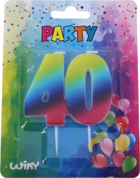 Mavrična rojstnodnevna svečka številka 40