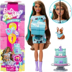 Barbie Party Unboxed rojstnodnevna punčka s corgijem
