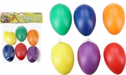 Dekorativna barvna plastična jajčka za obešanje 6 cm