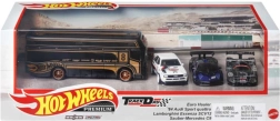 Hot Wheels premium set 3 avtomobilčkov s ekipnim tovornjakom