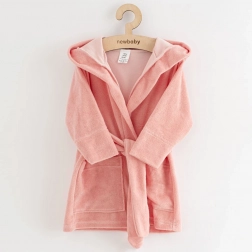 otroški frotirni kopalni plašč New Baby Comfortably rožnat 92/98