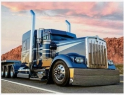 Slikanje z diamanti Modri tovornjak 30x40 cm