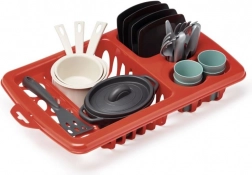 Velik odcejalnik z jedilnim priborom