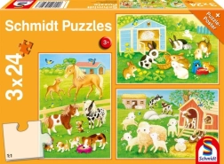 SCHMIDT puzzle prijatelji s kmetije, 3×24 kosov
