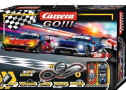 Dirkalna steza Carrera GO GT Powerplay 4,9 m z loopingom in vozili Ford Mustang GT3 ter Ferrari 296 GT3