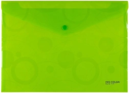 Mapa z gumbom A4 NEO COLORI zelena