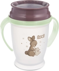 Lonček 360° s svetlečimi ročaji LOVI Night & Day 250 ml – za deklice