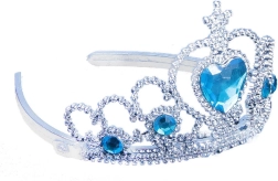 Krona zimske princese z modrimi kamenčki