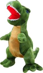 Plišasti zeleni dinozaver s teksturo kože