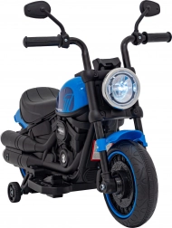 Otroški električni motor Chopper Faster s FM radiem, avdio panelom in LED – Modra