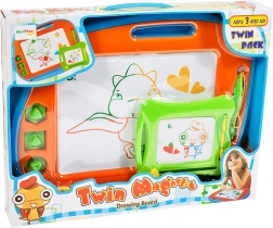 Magnetna risalna tabla 2v1 s čistilom in žigi