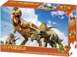 3D sestavljanka – tiranozaver rex proti triceratopsu