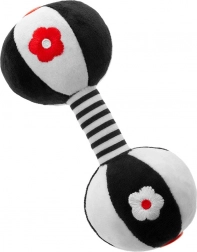 Senzorična kontrastna igrača z ropotuljico Akuku – utež