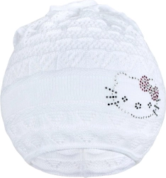 Pletena kapica-rutka New Baby mucka bela 104 (3–4 leta)
