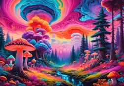 Sestavljanka Gozd gob 1000 koščkov