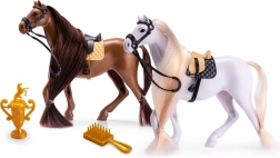 Igrača konj s sedlom in dodatki 19 cm