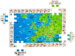 Bigjigs Toys lesene talne puzzle zemljevid Evrope – 48 kosov