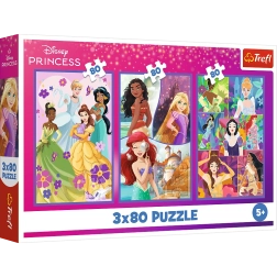 Puzzle 3x80 Disney Princeske Prijateljice Trefl