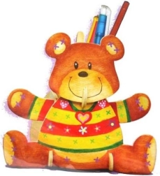 3D puzzle stojalo za svinčnike Medvedek z barvami ARTLOVER