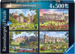 Ravensburger puzzle Kraljevske rezidence Velike Britanije 4x500 kosov