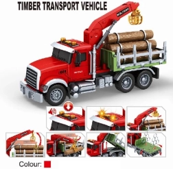 Tovornjak z žerjavom za les 1:14 s svetlobnimi in zvočnimi učinki