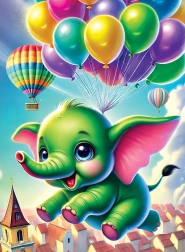 lesene puzzle Slonova pustolovščina 40 koščkov